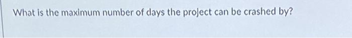 Q5 6 7 9 10 Problem 2 The project network along