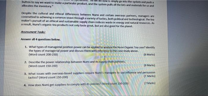 we do now is simply go into the system and push