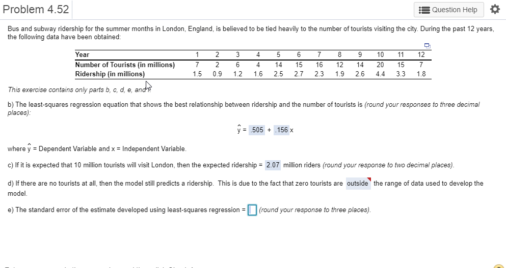Problem 4.52 Question Help Bus and subway