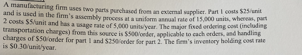 question- If an optimal common cycle joint