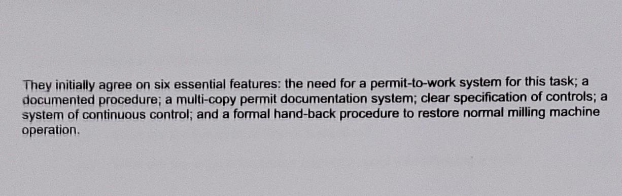 SCENARIO You are a shift supervisor working for