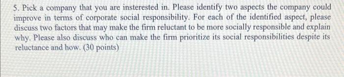5. Pick a company that you are insterested in.