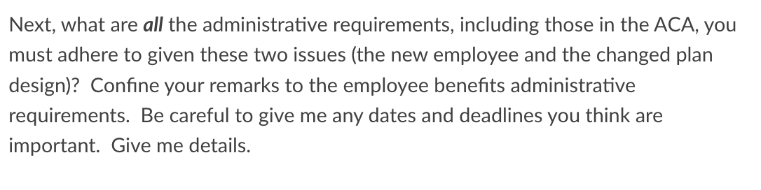 Next, what are all the administrative