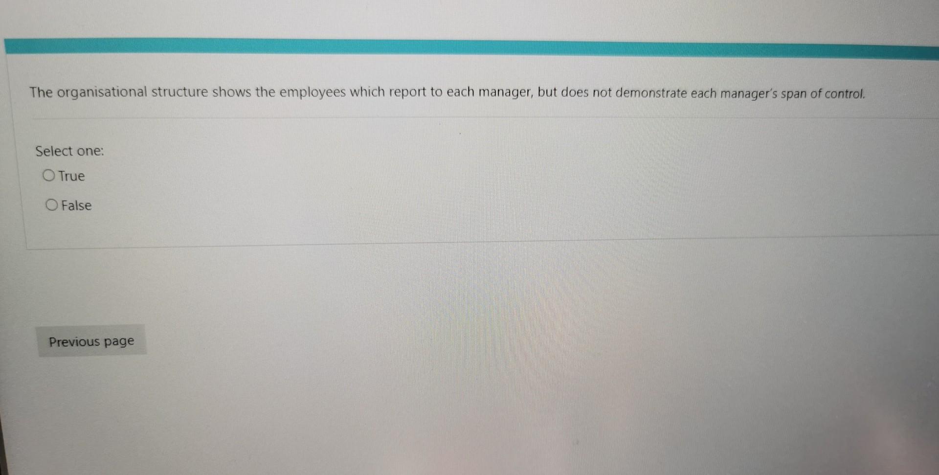 The organisational structure shows the employees