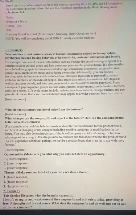 A company self-examination. What are we known