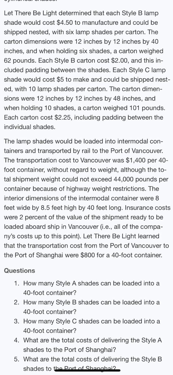 Question 4: What are the total costs of