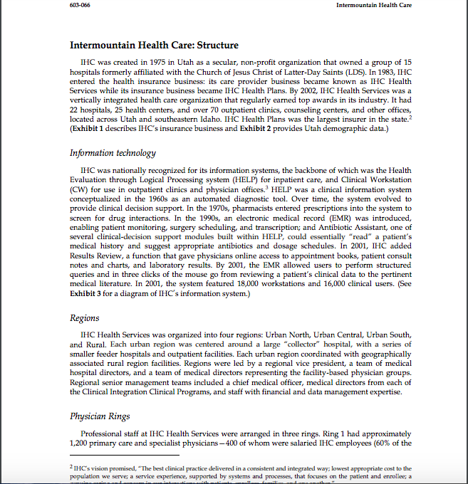 Please reference the below case study to answer