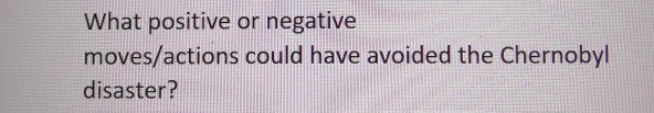 What positive or negative moves/actions could
