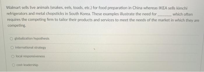 Walmart sells live animals (snakes, eels, toads,