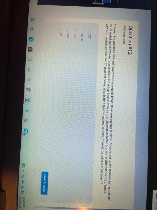 Question #10 Operations Management Companies