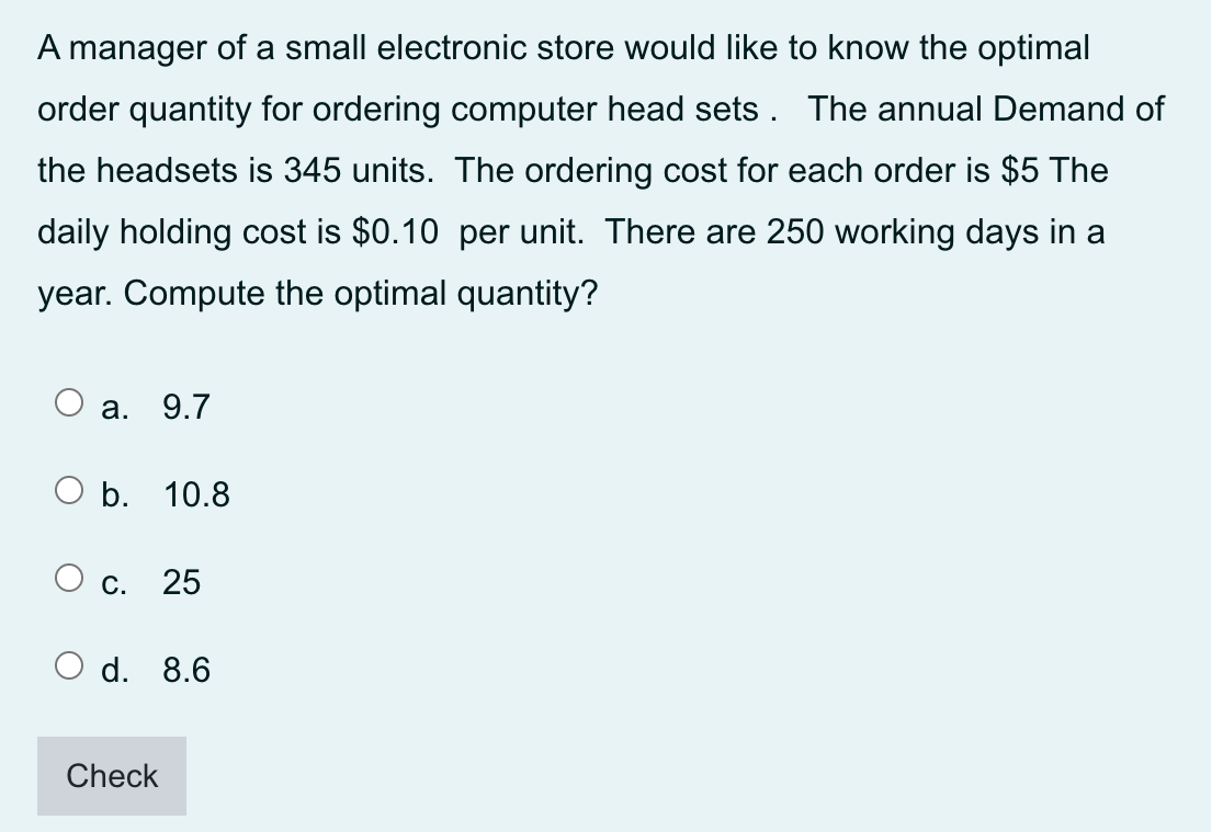 Please show the process to get to the answer A
