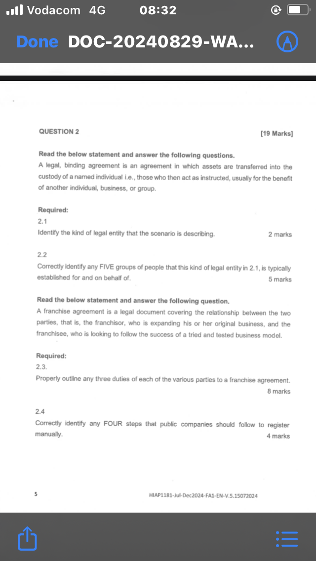 all Vodacom 4G 08:32 DOC-20240829-WA... QUESTION