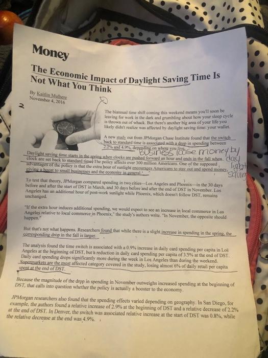 INTRODUCTION TO BUSINESS Daylight Savings Time