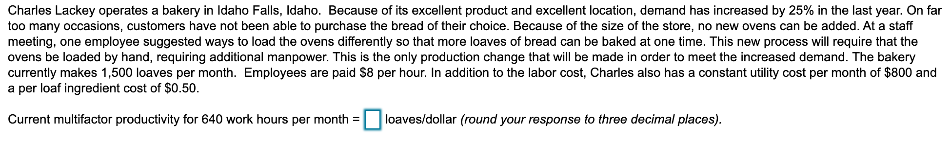 Charles Lackey operates a bakery in Idaho Falls,
