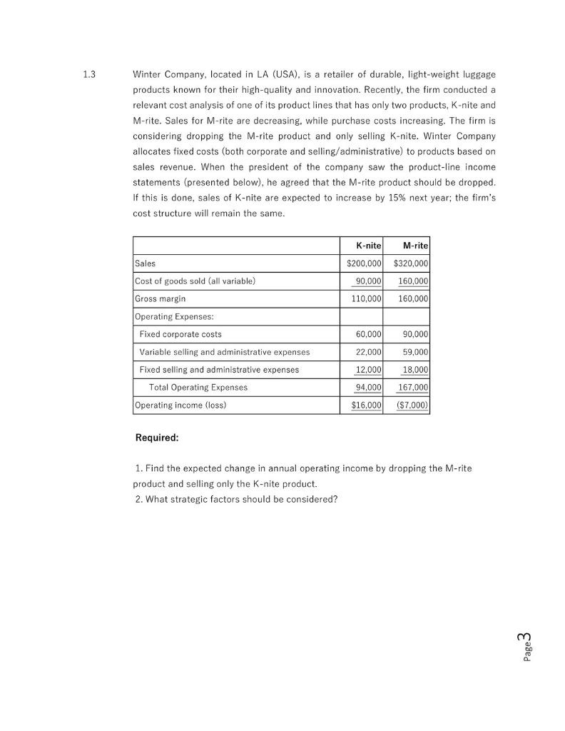 Winter Company, located in LA (USA), is a