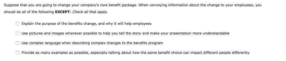 DROP DOWN OPTIONS: ALLOW FOR EMPLOYEE