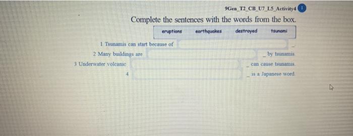 Listen and complete the text using the words from