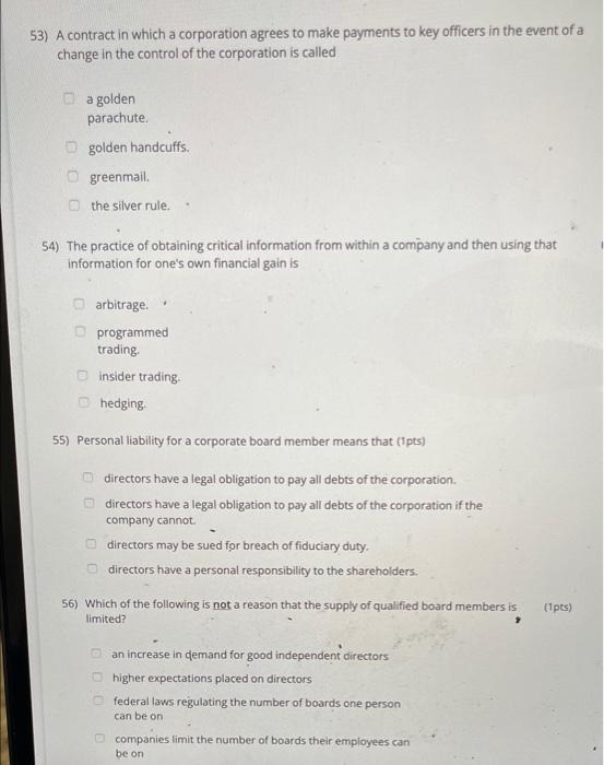 53) A contract in which a corporation agrees to