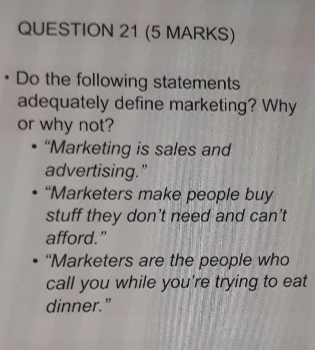 answer it quickly please QUESTION 21 (5 MARKS) Do