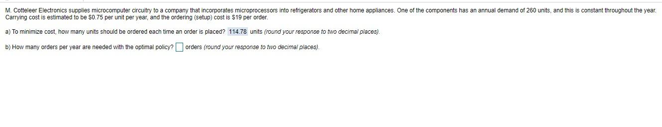 constant throughout the year. M. Cotteleer