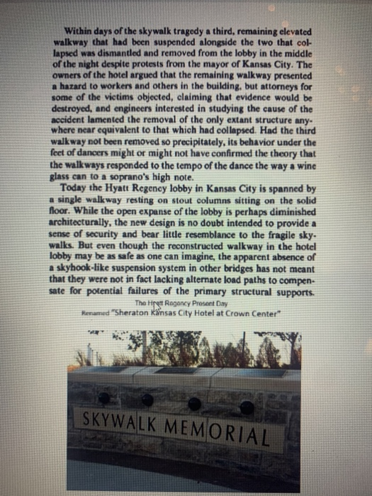 Hyatt regency hotel walkway collapse case study