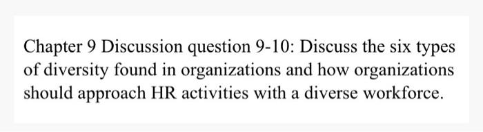 in less then two paragraphs please Chapter 9