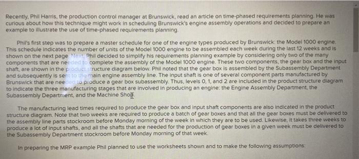 Recently, Phil Harris, the production control