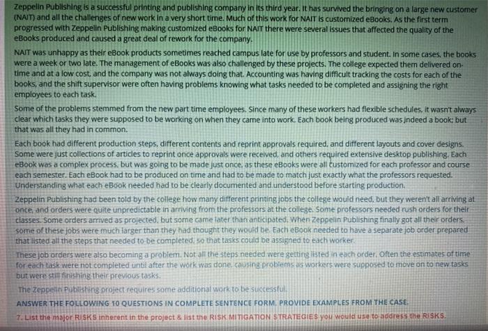 Zeppelin Publishing is a successful printing and