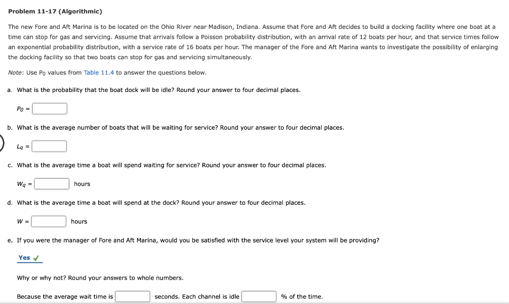 Problem 11-17 (Algorithmic) The new Fore and Aft
