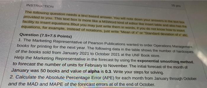 INSTRUCTION The following question needs a text
