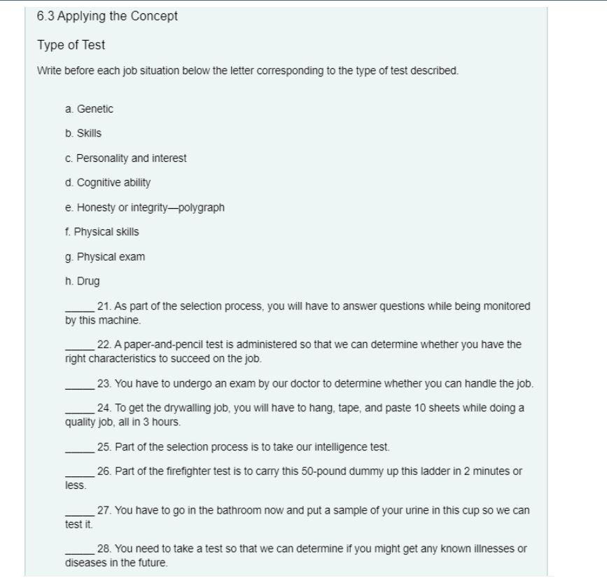 6.3 Applying the Concept Type of Test Write