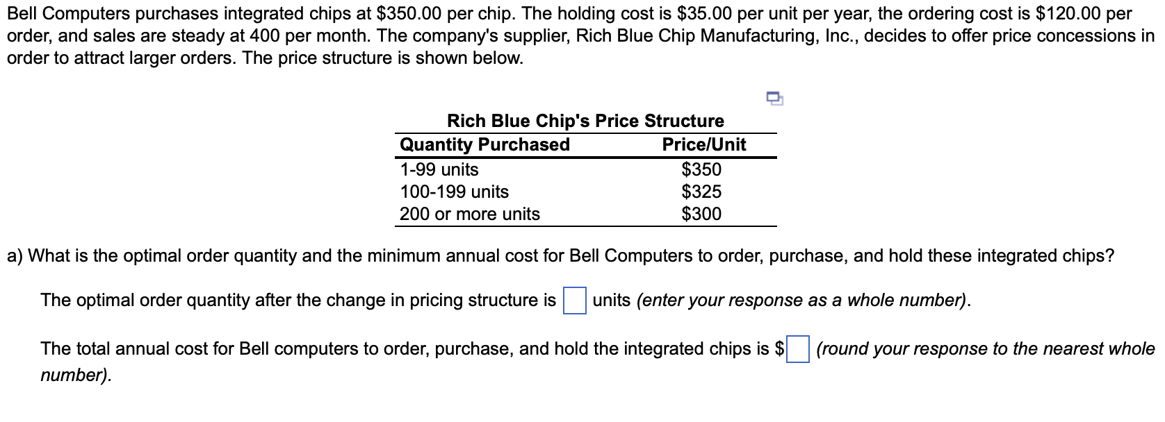Bell Computers purchases integrated chips at