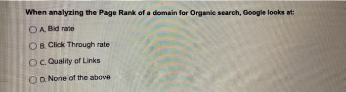 When analyzing the Page Rank of a domain for