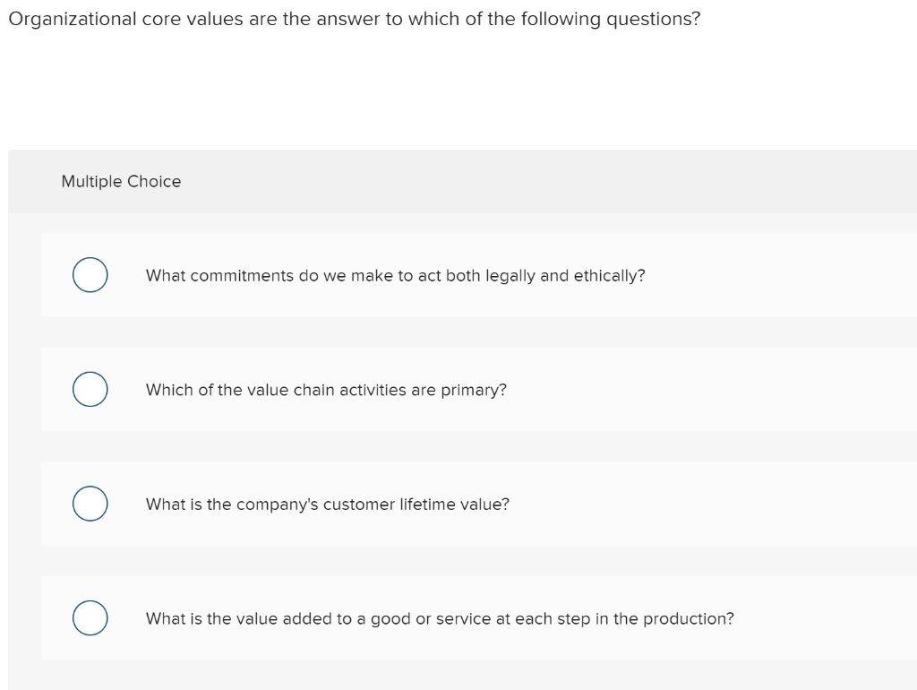 Organizational core values are the answer to