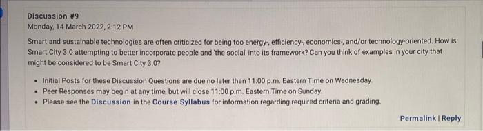 Discussion #9 Monday, 14 March 2022, 2:12 PM