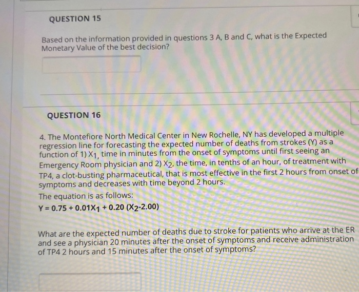both 15 and 16. having trouble solving QUESTION