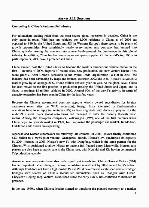 Answer the questions as early as possible and