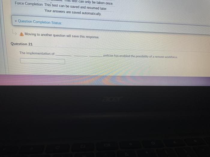 est can only be taken once. Force Completion This