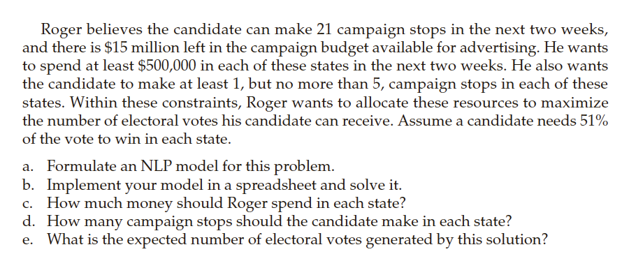 Solve using Solver in excel the maximum amt of