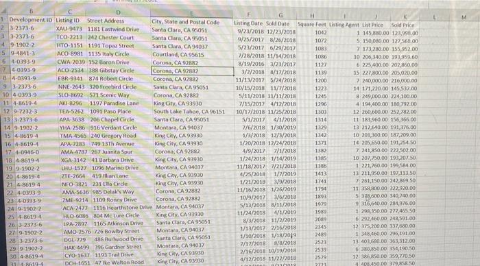 i need help with the formulas for f-q. c. Create
