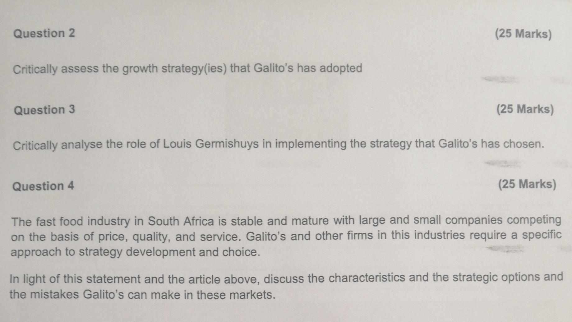 FORMATIVE ASSESSMENT 1 How an ex-Nando's