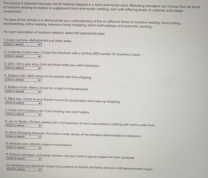 This activity is important because not all