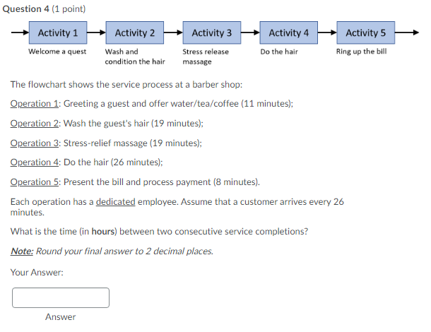 Question 4 (1 point) Activity 1 Welcome a quest