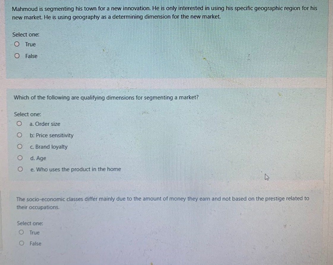 Mahmoud is segmenting his town for a new