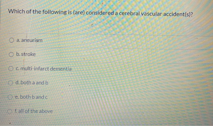 Which of the following is (are) considered a