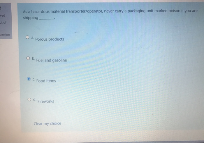 ved As a hazardous material transporter/operator,