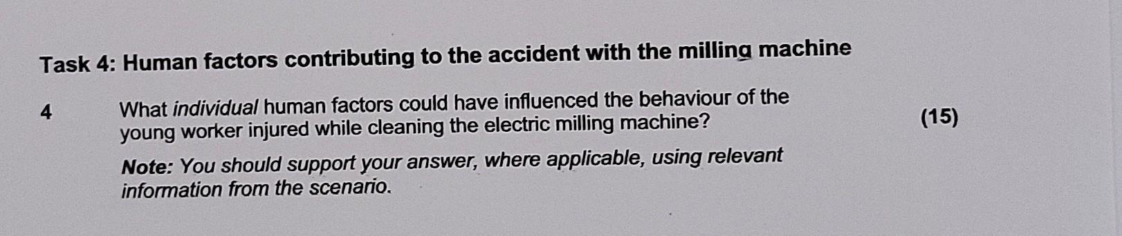 SCENARIO You are a shift supervisor working for