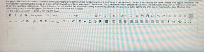 Bridgeport Electronics is a small facility that