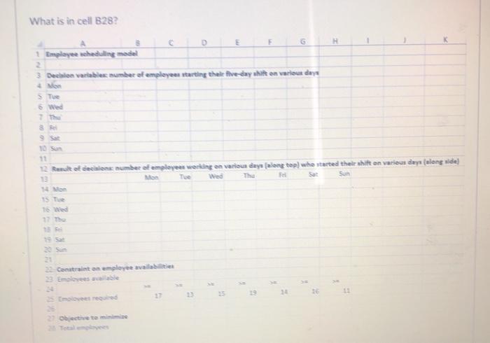 Consider following spreadsheet for the Aggregate