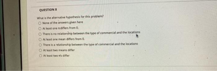 QUESTION 7 Questions 7.10 are based on the